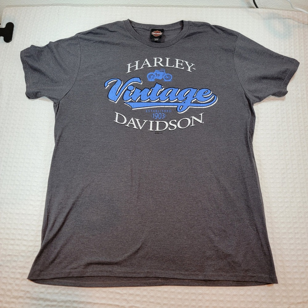 Harley-Davidson Mens Modern Graphic T-Shirt Charcoal Gray XL 2022